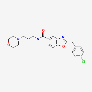 molecular formula C23H26ClN3O3 B4903878 2-(4-chlorobenzyl)-N-methyl-N-[3-(4-morpholinyl)propyl]-1,3-benzoxazole-5-carboxamide 