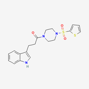 molecular formula C19H21N3O3S2 B4903886 3-(1H-indol-3-yl)-1-[4-(thiophene-2-sulfonyl)piperazin-1-yl]propan-1-one 