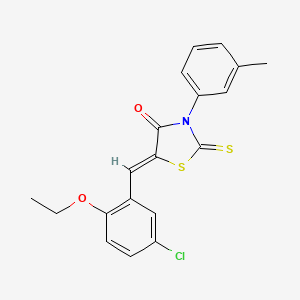 (5Z)-5-[(5-chloro-2-ethoxyphenyl)methylidene]-3-(3-methylphenyl)-2-sulfanylidene-1,3-thiazolidin-4-one