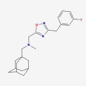 molecular formula C22H28FN3O B4903910 (1-adamantylmethyl){[3-(3-fluorobenzyl)-1,2,4-oxadiazol-5-yl]methyl}methylamine 