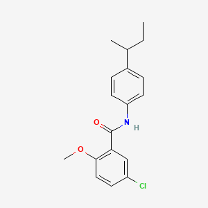 molecular formula C18H20ClNO2 B4903918 N~1~-[4-(sec-butyl)phenyl]-5-chloro-2-methoxybenzamide 