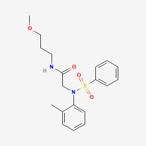 N~1~-(3-methoxypropyl)-N~2~-(2-methylphenyl)-N~2~-(phenylsulfonyl)glycinamide