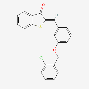 (2Z)-2-({3-[(2-CHLOROPHENYL)METHOXY]PHENYL}METHYLIDENE)-2,3-DIHYDRO-1-BENZOTHIOPHEN-3-ONE