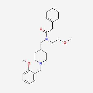 molecular formula C25H38N2O3 B4903953 2-(1-cyclohexen-1-yl)-N-{[1-(2-methoxybenzyl)-4-piperidinyl]methyl}-N-(2-methoxyethyl)acetamide 