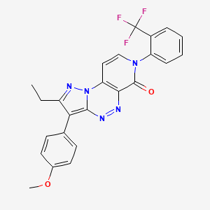 2-ethyl-3-(4-methoxyphenyl)-7-[2-(trifluoromethyl)phenyl]pyrazolo[5,1-c]pyrido[4,3-e][1,2,4]triazin-6(7H)-one