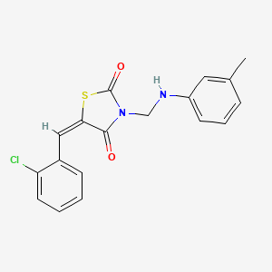 5-(2-chlorobenzylidene)-3-{[(3-methylphenyl)amino]methyl}-1,3-thiazolidine-2,4-dione