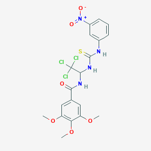 3,4,5-TRI-MEO-N-(2,2,2-TRI-CL-1-(((3-NITROANILINO)CARBOTHIOYL)AMINO)ET)BENZAMIDE