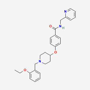 molecular formula C27H31N3O3 B4904015 4-{[1-(2-ethoxybenzyl)-4-piperidinyl]oxy}-N-(2-pyridinylmethyl)benzamide 