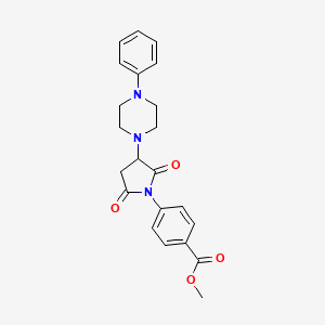 Methyl 4-[2,5-dioxo-3-(4-phenylpiperazin-1-yl)pyrrolidin-1-yl]benzoate