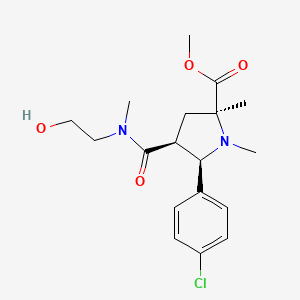 methyl (2S,4S,5R)-5-(4-chlorophenyl)-4-[2-hydroxyethyl(methyl)carbamoyl]-1,2-dimethylpyrrolidine-2-carboxylate