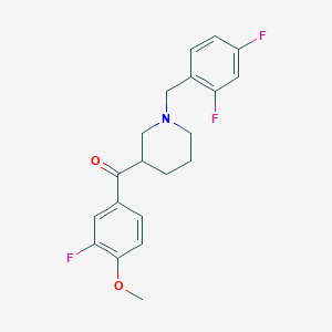 molecular formula C20H20F3NO2 B4904039 [1-(2,4-difluorobenzyl)-3-piperidinyl](3-fluoro-4-methoxyphenyl)methanone 