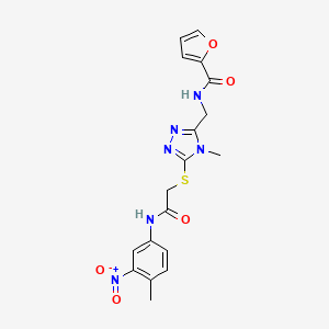 N-{[4-methyl-5-({2-[(4-methyl-3-nitrophenyl)amino]-2-oxoethyl}sulfanyl)-4H-1,2,4-triazol-3-yl]methyl}furan-2-carboxamide