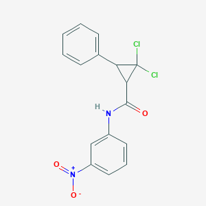 2,2-dichloro-N-(3-nitrophenyl)-3-phenylcyclopropane-1-carboxamide