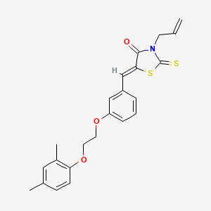 molecular formula C23H23NO3S2 B4904112 (5Z)-5-[[3-[2-(2,4-dimethylphenoxy)ethoxy]phenyl]methylidene]-3-prop-2-enyl-2-sulfanylidene-1,3-thiazolidin-4-one 