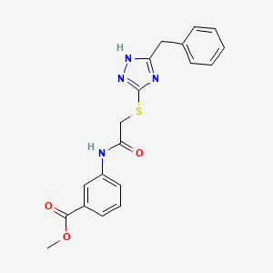 molecular formula C19H18N4O3S B4904117 methyl 3-[[2-[(5-benzyl-1H-1,2,4-triazol-3-yl)sulfanyl]acetyl]amino]benzoate 