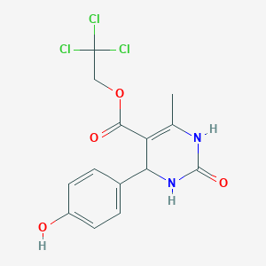 molecular formula C14H13Cl3N2O4 B4904118 2,2,2-Trichloroethyl 4-(4-hydroxyphenyl)-6-methyl-2-oxo-1,2,3,4-tetrahydropyrimidine-5-carboxylate 