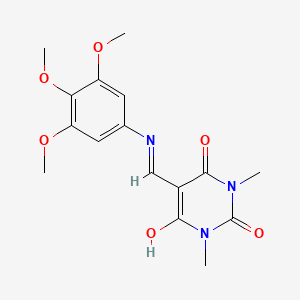 1,3-DIMETHYL-5-[(3,4,5-TRIMETHOXYANILINO)METHYLENE]-2,4,6(1H,3H,5H)-PYRIMIDINETRIONE