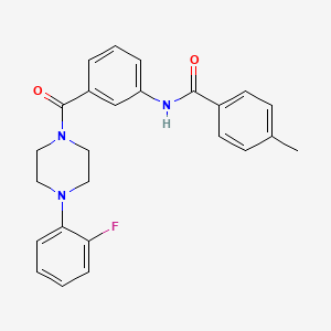 N-[3-[4-(2-fluorophenyl)piperazine-1-carbonyl]phenyl]-4-methylbenzamide