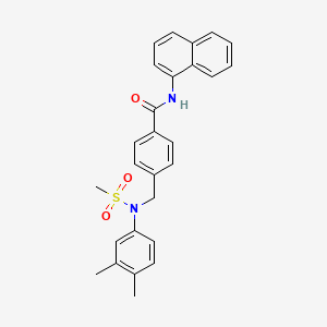 4-{[(3,4-dimethylphenyl)(methylsulfonyl)amino]methyl}-N-1-naphthylbenzamide