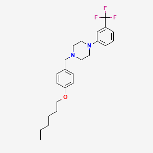 1-[4-(hexyloxy)benzyl]-4-[3-(trifluoromethyl)phenyl]piperazine