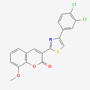 molecular formula C19H11Cl2NO3S B4904168 3-[4-(3,4-dichlorophenyl)-1,3-thiazol-2-yl]-8-methoxy-2H-chromen-2-one 