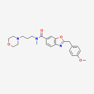 2-(4-methoxybenzyl)-N-methyl-N-[3-(4-morpholinyl)propyl]-1,3-benzoxazole-6-carboxamide