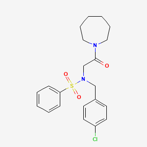 N-[2-(azepan-1-yl)-2-oxoethyl]-N-(4-chlorobenzyl)benzenesulfonamide