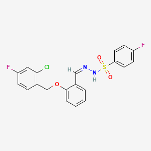 N'-{2-[(2-chloro-4-fluorobenzyl)oxy]benzylidene}-4-fluorobenzenesulfonohydrazide