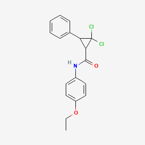 2,2-dichloro-N-(4-ethoxyphenyl)-3-phenylcyclopropanecarboxamide