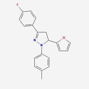 3-(4-fluorophenyl)-5-(2-furyl)-1-(4-methylphenyl)-4,5-dihydro-1H-pyrazole