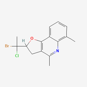 2-(1-bromo-1-chloroethyl)-4,6-dimethyl-2,3-dihydrofuro[3,2-c]quinoline