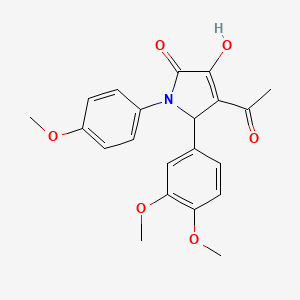 4-acetyl-5-(3,4-dimethoxyphenyl)-3-hydroxy-1-(4-methoxyphenyl)-1,5-dihydro-2H-pyrrol-2-one