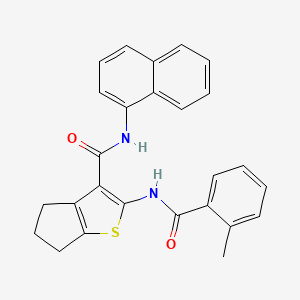 2-(2-METHYLBENZAMIDO)-N-(NAPHTHALEN-1-YL)-4H,5H,6H-CYCLOPENTA[B]THIOPHENE-3-CARBOXAMIDE