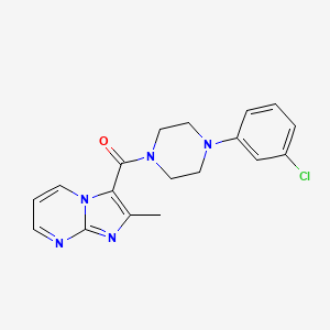 [4-(3-Chlorophenyl)piperazin-1-yl]-(2-methylimidazo[1,2-a]pyrimidin-3-yl)methanone