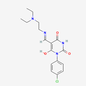 1-(4-chlorophenyl)-5-({[2-(diethylamino)ethyl]amino}methylene)-2,4,6(1H,3H,5H)-pyrimidinetrione