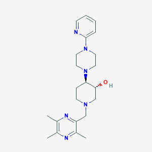 (3R*,4R*)-4-[4-(2-pyridinyl)-1-piperazinyl]-1-[(3,5,6-trimethyl-2-pyrazinyl)methyl]-3-piperidinol