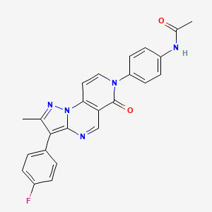 molecular formula C24H18FN5O2 B4904335 N-{4-[3-(4-fluorophenyl)-2-methyl-6-oxopyrazolo[1,5-a]pyrido[3,4-e]pyrimidin-7(6H)-yl]phenyl}acetamide 