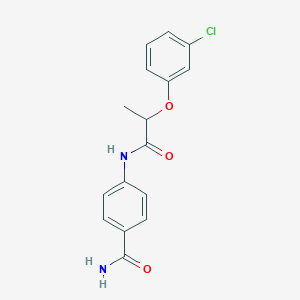 4-{[2-(3-chlorophenoxy)propanoyl]amino}benzamide