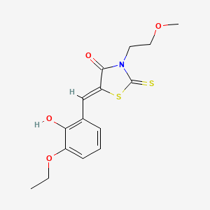 5-(3-ethoxy-2-hydroxybenzylidene)-3-(2-methoxyethyl)-2-thioxo-1,3-thiazolidin-4-one