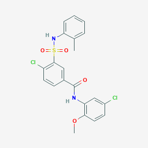 4-chloro-N-(5-chloro-2-methoxyphenyl)-3-{[(2-methylphenyl)amino]sulfonyl}benzamide