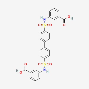 3-{4'-[(3-Carboxyphenyl)sulfamoyl]-[1,1'-biphenyl]-4-sulfonamido}benzoic acid