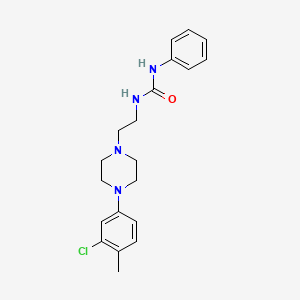 molecular formula C20H25ClN4O B4904424 1-[2-[4-(3-Chloro-4-methylphenyl)piperazin-1-yl]ethyl]-3-phenylurea 