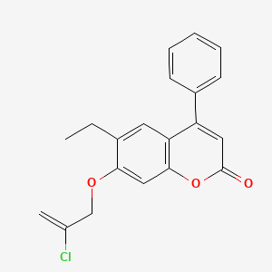 molecular formula C20H17ClO3 B4904456 7-[(2-chloro-2-propen-1-yl)oxy]-6-ethyl-4-phenyl-2H-chromen-2-one 