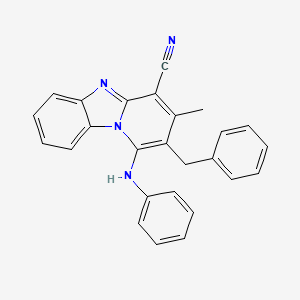 molecular formula C26H20N4 B4904503 1-anilino-2-benzyl-3-methylpyrido[1,2-a]benzimidazole-4-carbonitrile 