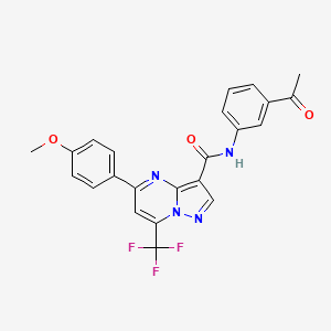 molecular formula C23H17F3N4O3 B4904504 N-(3-acetylphenyl)-5-(4-methoxyphenyl)-7-(trifluoromethyl)pyrazolo[1,5-a]pyrimidine-3-carboxamide 