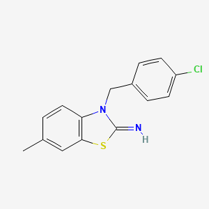 molecular formula C15H13ClN2S B4904507 3-(4-chlorobenzyl)-6-methyl-1,3-benzothiazol-2(3H)-imine 