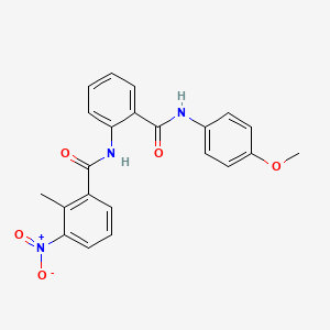 N-{2-[(4-METHOXYANILINO)CARBONYL]PHENYL}-2-METHYL-3-NITROBENZAMIDE