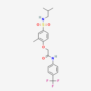 2-[2-methyl-4-(2-methylpropylsulfamoyl)phenoxy]-N-[4-(trifluoromethyl)phenyl]acetamide