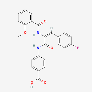 4-[(2E)-3-(4-Fluorophenyl)-2-[(2-methoxyphenyl)formamido]prop-2-enamido]benzoic acid