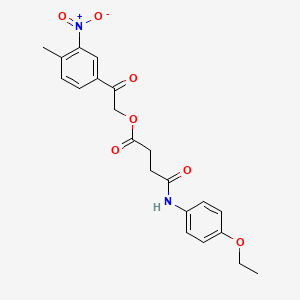 2-(4-methyl-3-nitrophenyl)-2-oxoethyl 4-[(4-ethoxyphenyl)amino]-4-oxobutanoate